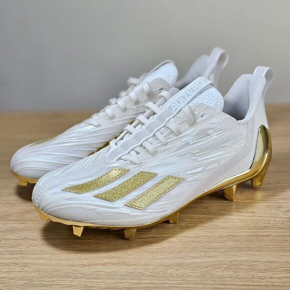 Adidas Adizero Football Cleats Gold White Men's Sz 14 Primeknit GX5122 Freak New - Picture 7 of 15
